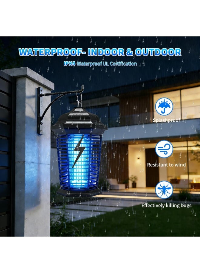 بوميفار مبيد الحشرات الطائرة، مبيد الحشرات الكهربائي، مبيد البعوض الكهربائي 20 واط للاستخدام الخارجي، مصباح مبيد البعوض المقاوم للماء، مصيدة الحشرات الطائرة - Image 5